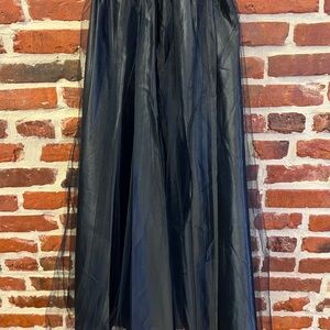Chic Black Tulle Maxi Skirt